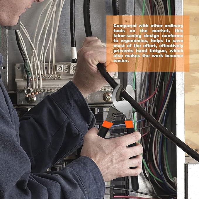 Sanuke Battery Cable Lug Crimping Tool, Cable Cutters High Leverage, Wire Crimper for AWG 8 6 4 2 1/0 Copper Wire Lugs, Aluminum Copper Communication Cables Cutting