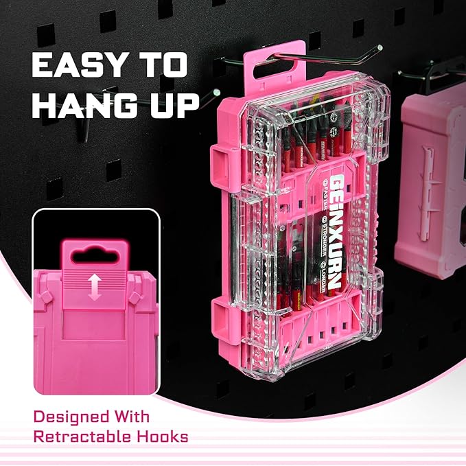 70Pieces Impact Screwdriver Bits Set, Magnetic S2 Steel 1”/2”3”Phillips/Square/Torx/Slotted/Hex/Pozi Bits Tips and Impact Bit Holder with Red Storage Box Case