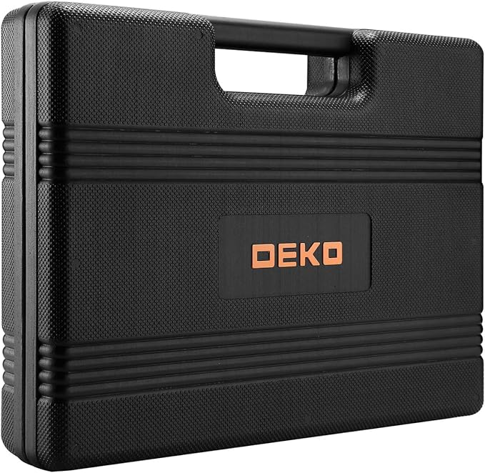 DEKOPRO 65 Pieces Tool Set General Household Hand Tool Kit with Storage Case Plastic ToolBox