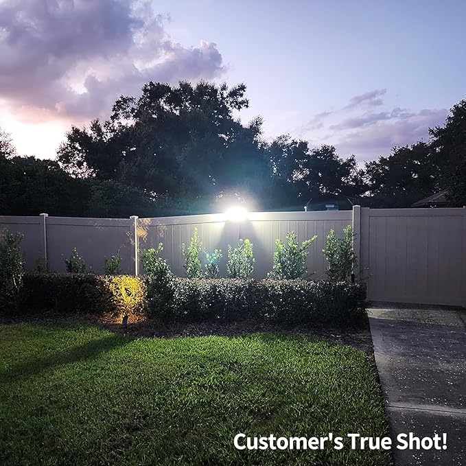 intelamp Solar Flood Lights Outdoor Waterproof, 6000mAh 1200LM Solar Powered Dual Motion Sensor LED Lighting Dusk to Dawn Security Floodlight Exterior with Remote for Outside Garden House Yard Porch