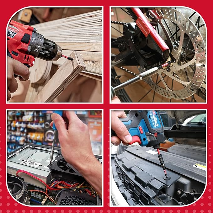 20Pieces 2inches T9 Impact Tough Magnetic Screwdriver Bit Set, #9 Torx Head Power Bits, S2 Alloy Steel Star Bits with 1pc Bit Holder and Storage M-Box