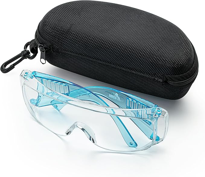 UNCO- Safety Goggles Over Glasses, Protective Goggles, Safety Goggles Anti Fog, Work, Safety Glasses Over