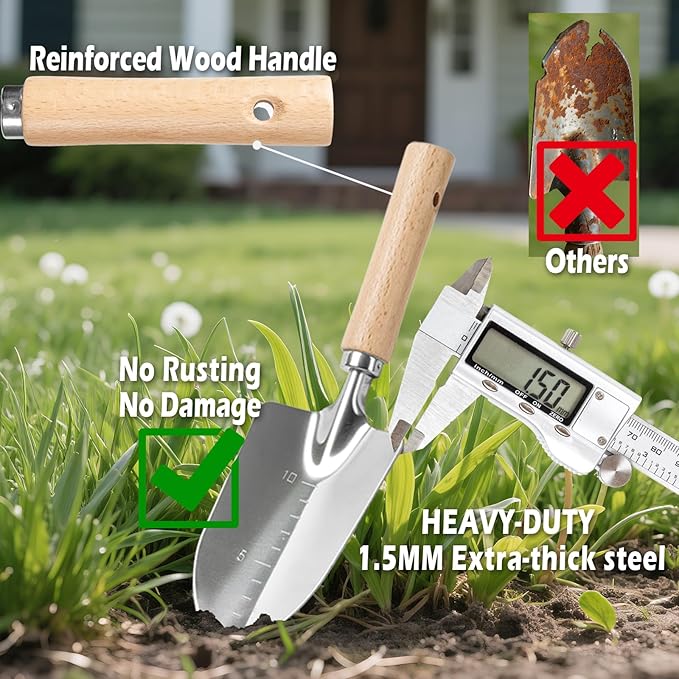 12-Piece Heavy Duty Garden Tool Set with Fashion Organizer Handbag, Rust-Proof Gardening Hand Tools Kit, Ideal Women's Gift for Gardening