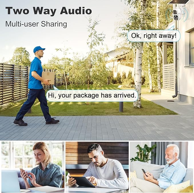 GENBOLT Solar WiFi Security Camera Outdoor Wireless, 8W 15600mAh Battery Powered Home Surveillance Cam CCTV with Dual View, Dual Lens Spotlight IP Cam with Color Night, PIR Detection