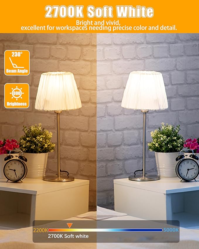 MASTERY MART 90 Pack A19 LED Light Bulbs 60W Equivalent, 9.5W Dimmable, Flicker-Free, 800 Lumens, 2700K Soft White, E26 Base, 10000 Hours, Energy Saving, Bright for Home, Bedroom, Living Room