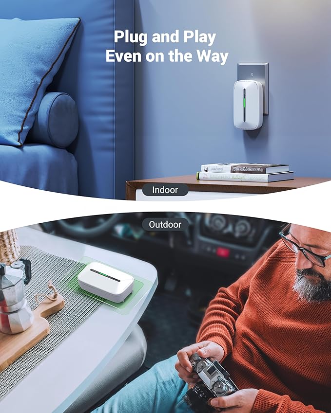 Ecoey Carbon Monoxide Detectors Plug-in with Advanced Electrochemical Sensor 10 Year Carbon Monoxide Detector Foldable Plug with Battery Backup CO Detector for Home and Kitchen FJ146A, 2Packs