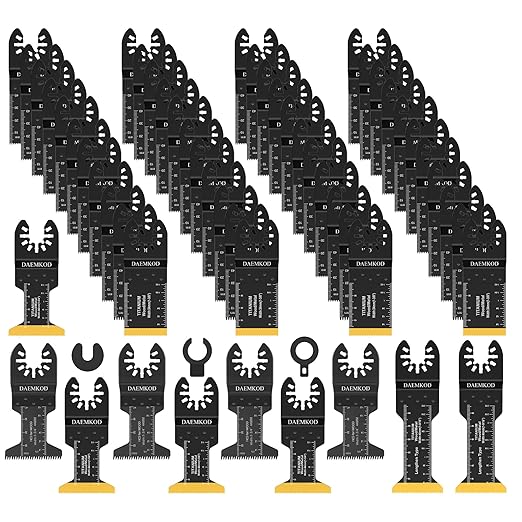 55 Pack Oscillating Saw Blade Kit, Professional Multitool Blades for Soft Metal Nails and Hard Wood Plastic, Multi Tool Blades Kits for Oscillating Tool Accessories, 6 Types Saw Blades