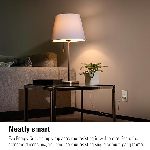 Eve Energy Outlet (Matter) 3-Pack – Smart Outlet & Power Meter, App & Voice Control, No Bridge, Thread, Works with Apple Home, Alexa, Google Home, SmartThings, 100% Privacy, Requires Thread Router