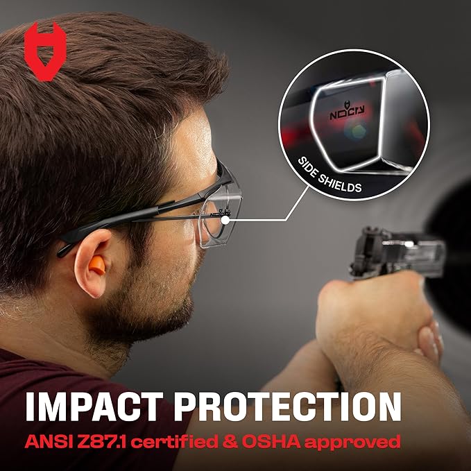 NoCry Anti Fog Safety Glasses that Fit Over Glasses with Scratch Resistant Lens — ANSI Z87 & OSHA Certified Over Glasses Safety Glasses for Men and Women with Adjustable Temples and 100% UV Protection