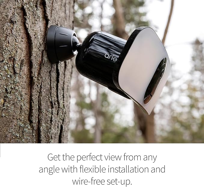 Arlo Pro 3 LED Floodlight Security Camera 2K HDR 2000-3000 Lumens | Wire-Free | Protect Driveways & Alleyways | Connects to Wi-Fi | Color Night Vision, Motion Sensor, 2-Way Audio, Rechargeable (Black)