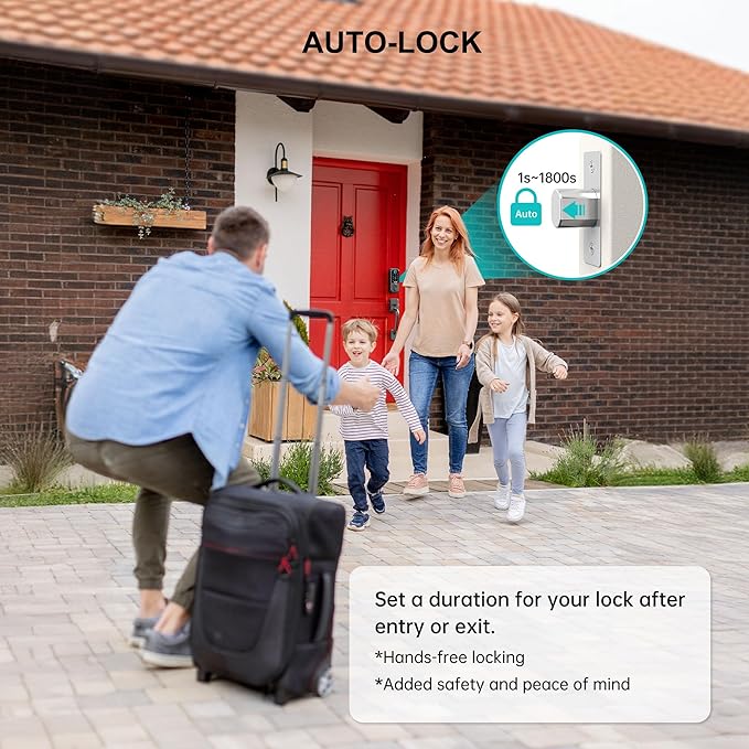 Keypad Wi-Fi Door Locks Smart: Biometric Deadbolt for Front Door, Hornbill Keyless Entry Door Lock Works with Alexa, Keyless Entry Unlock, Auto-Lock/Voice Control for New House, Oil Rubbed Bronze