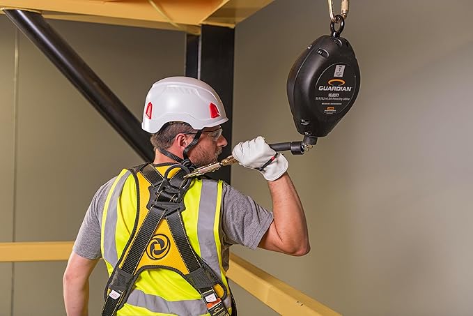 Guardian 42003 Velocity Class 1 Cable Self-Retracting Lifeline (SRL) with Carabiner | 50 ft | Class 1 | ANSI and OSHA Compliant
