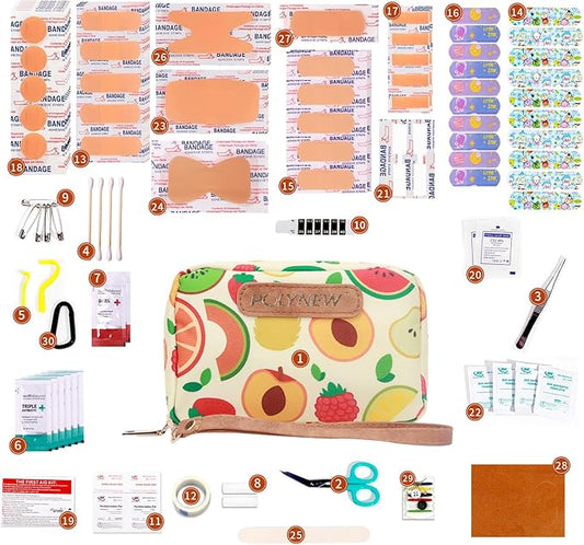 Portable First Aid Kit (151 Pcs) – Travel-Sized Emergency Care for Kids & Adults, Home, Car, Camping & Diaper Bag