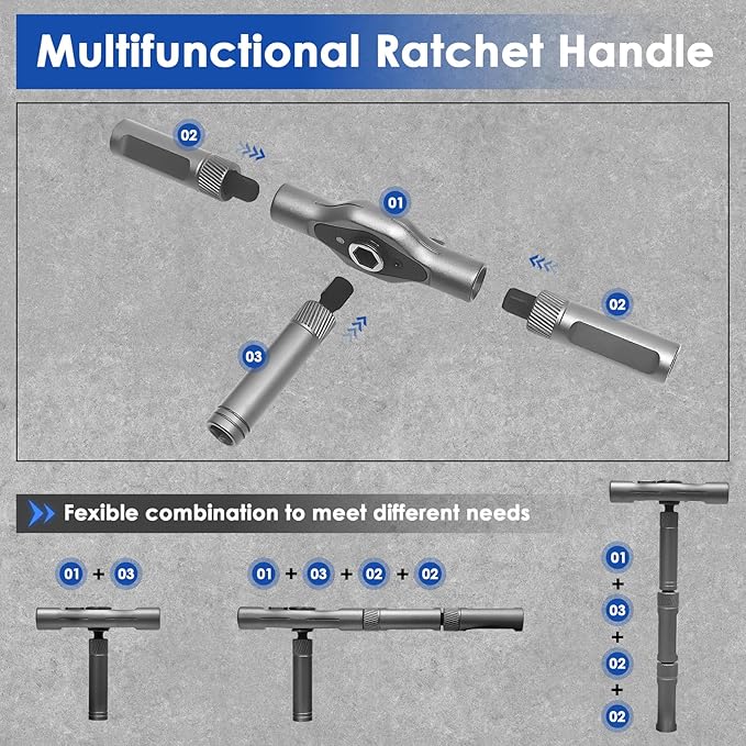 24 in 1 Magnetic Ratchet Screwdriver Set, Precision Screwdriver Set Kit with Detachable Handle & Multi-Bit Tips, Portable DIY Repair Tool for Furniture, Computer, Bicycle, Phone, Watch, Electronics
