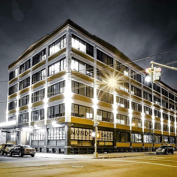 OSTEK LED Shoebox Corn Light - 54W LED Retrofit Kit, 5000K E39 Rotatable Mogul, 7560LM Commercial Lighting - Post Street, Security, Parking, Paddle Bulb