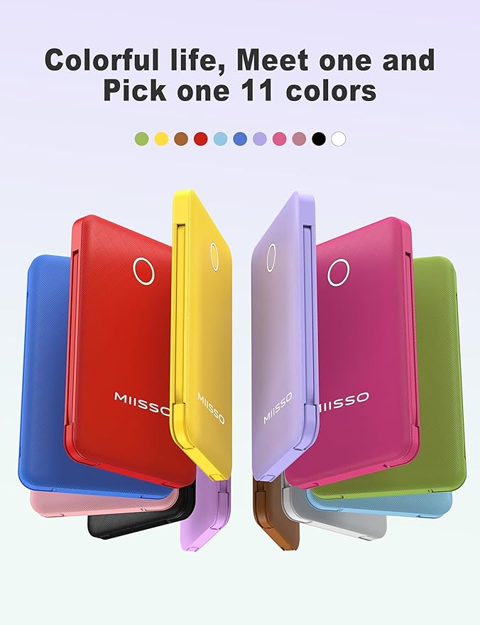 6000mah Ultra Slim Built in Cables Power Bank, Card Size Built in USB C Cords Battery Pack Portable Charger for Phones, 3 Output External Battery Pack Compatible with iPhone, Samsung, Google, Brown