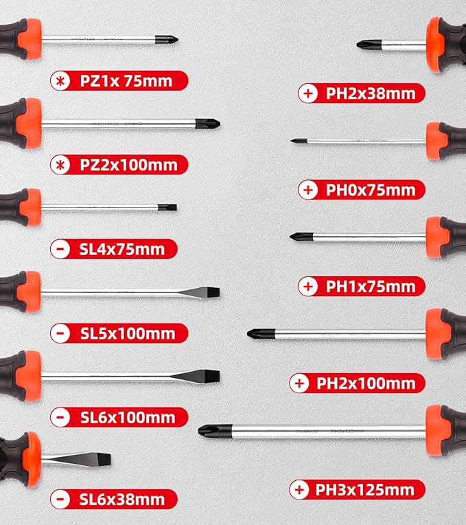 Screwdriver Set 14-Piece Precision Screwdrivers with box, Phillips, Slotted, Pozidriv, Magnetic Screwdriver Repair Tool Kit, Watch, Computer, Automotive, Phone (14-Piece)