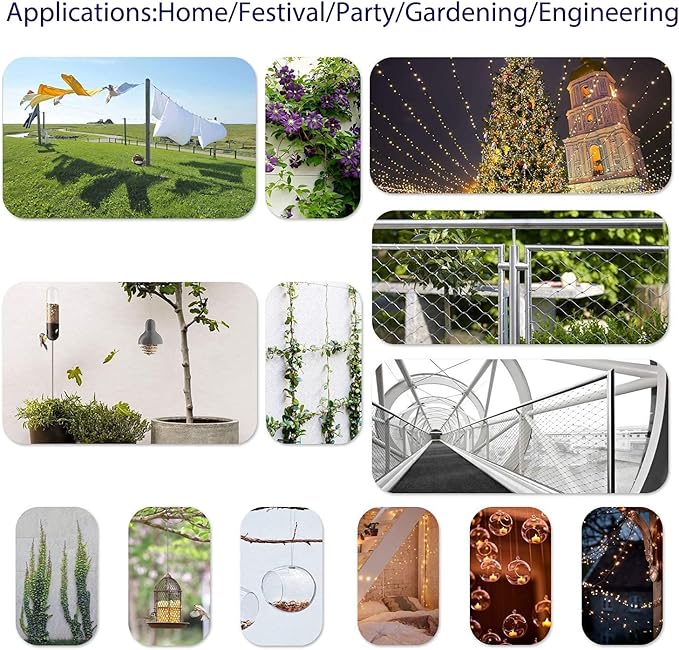 Wire Crimping Tool Kit, 100FT Stainless Steel Cable, 100PCS Aluminum Crimping Loop Sleeve, Wire Rope Thimble