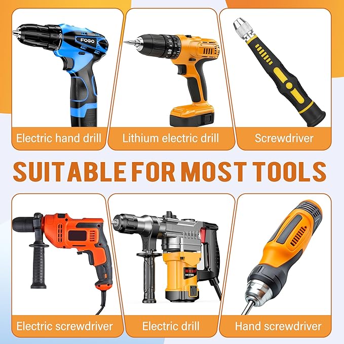 High Magnetic Screwdriver Drill Bit Set, Anti-Slip Magnetic Electric Screwdriver Set, 2025 New K5 Impact Resistant Non Slip Bit, 6Pcs/Set - 25 50 65 70 90 150mm