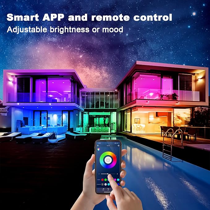 dalattin Led Lights for Bedroom 200ft, Smart Led Strip Lights with App Control Remote, RGB LED Light Strips, 24V Led Strip Lights for Room Decoration Party, Festival Decor(2 Rolls of 100ft)