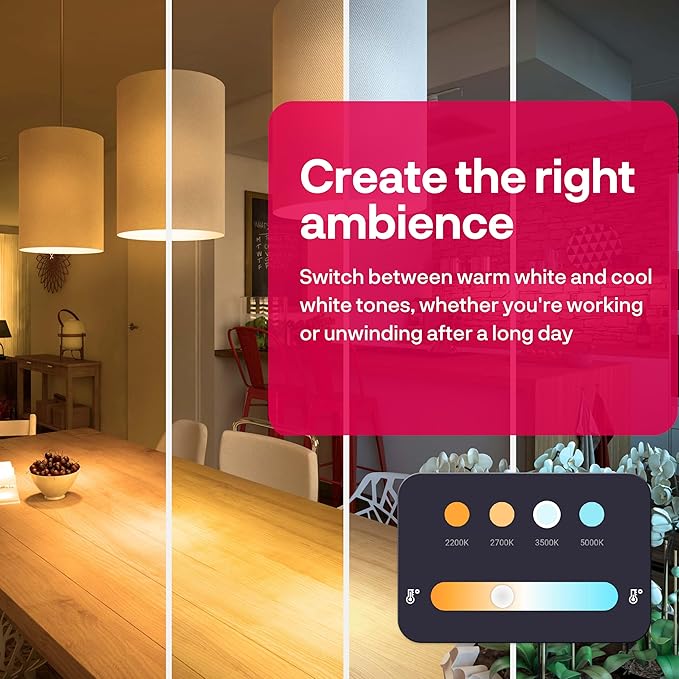 innr Smart Light Bulbs, A19 Zigbee, Works with Philips Hue* and Alexa (Bridge Required), Warm to Cool White, Dimmable, E26 LED Bulb 75 Watt, Soft White Light, 1140lm, 1-Pack