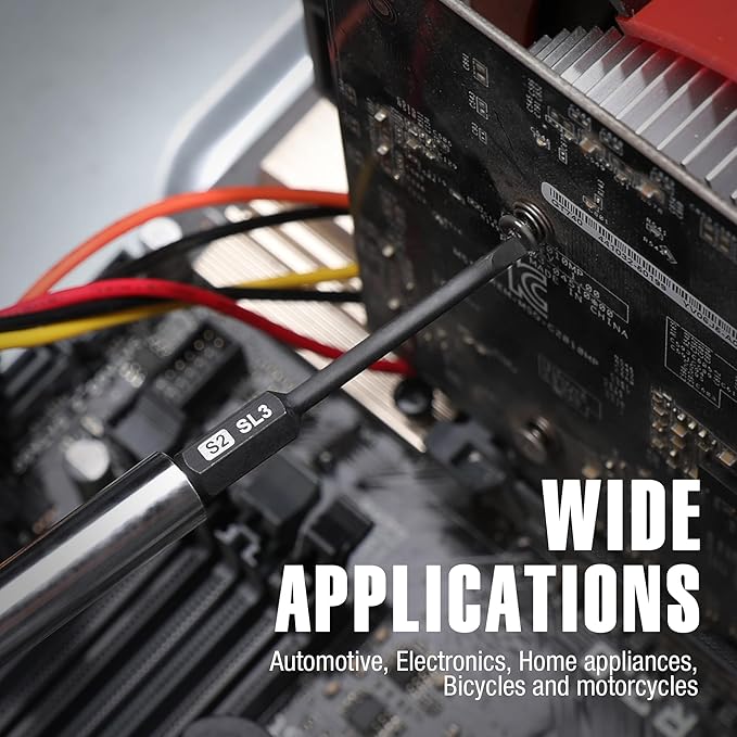 WORKPRO 10pcs Slotted Phillips Screwdriver Bit Set, CNC Machined S2 Steel Magnetic Screwdriver Bits Set, 1/4 Inch Hex Shank Driver Bits, 2.3 Inch Long Screwdriver Bits Set with Storage Box