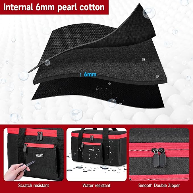 Air Compressor Bag Compatible with Milwaukee M18 Inflator 2848-20/2771-20, Air Pump Carrying Case Fits for Milwaukee Tools Accessories,Tire Inflator Holder for Battery Pack 18V 3.0-9.0 Ah (Case Only)