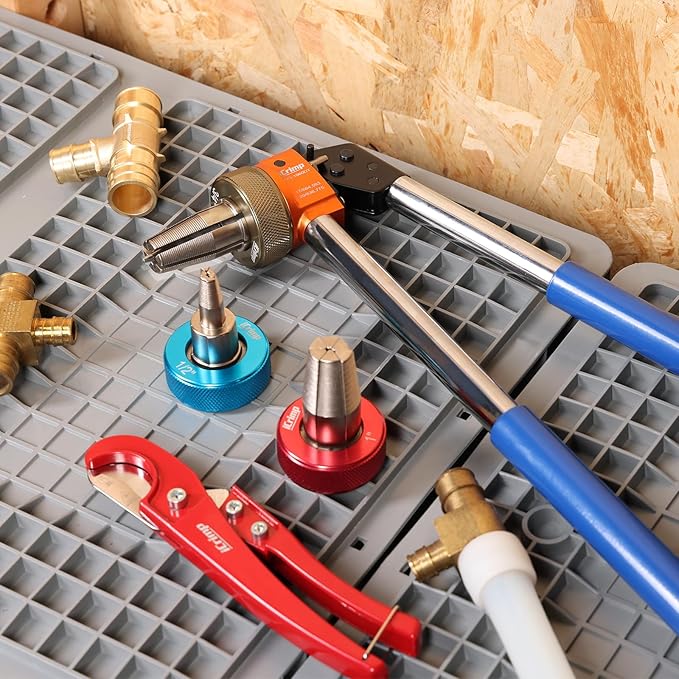 iCrimp Manual Expanding Tool Kit with Auto-Rotation Expansion Heads, Extendable Handle Expander Tool for 1/2,3/4&1 inch ProPEX,Wirsbo F1960 standard fittings