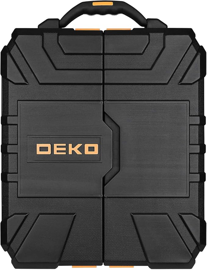 DEKOPRO 192 Piece Mechanics Tool Set Socket Wrench Set, Plastic Storage Case with Auto Repair Hand Tool Kit Wrench Tool Box Set