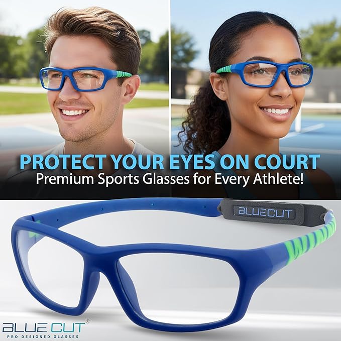 BLUE CUT Sports Protection Goggles, Anti-Fog Lenses Safety Glasses for Basketball, Pickleball and All Outdoor Sports