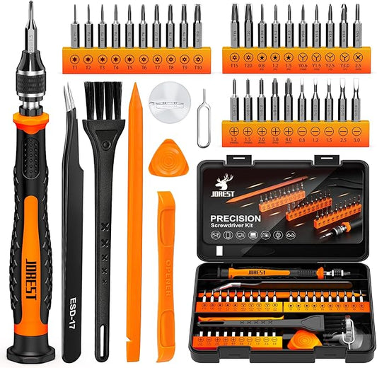 JOREST 38Pcs Small Precision Screwdriver Set (S2 Steel), Magnetic Screwdriver Set with Torx T5 T6 T8, Mini Repair Tool Kit for Macbook, Computer, Laptop, iPhone, PS4 PS5, Xbox, Switch, Glasses, Watch