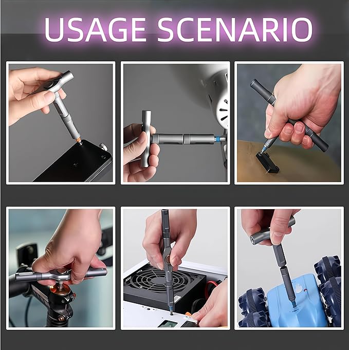 24-in-1 Magnetic Screwdriver Set with Mini Ratchet -Precision screwdriver set, suitable for DIY and home repairs, detachable handle