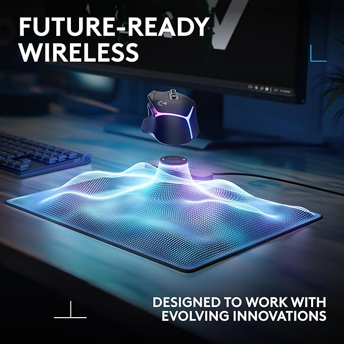 Logitech G502 X Lightspeed Wireless Gaming Mouse + Powerplay 2 Wireless Charging Mouse Pad Bundle - White