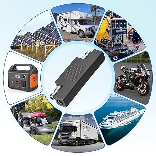 SAE Polarity Reverse Adapter - Quick Disconnect SAE Connector for Solar Panel, Battery Charger & Maintainer (6-Pack)