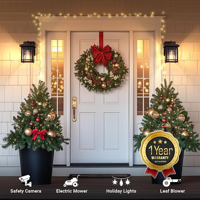 2-Pack Front Porch Lights with GFCI Outlet, Oil Rubbed Bronze Dusk to Dawn Outdoor Wall Lantern, Anti-Rust Outdoor Garage Lights Wall Mount, Waterproof Modern Exterior Coach Light Fixtures