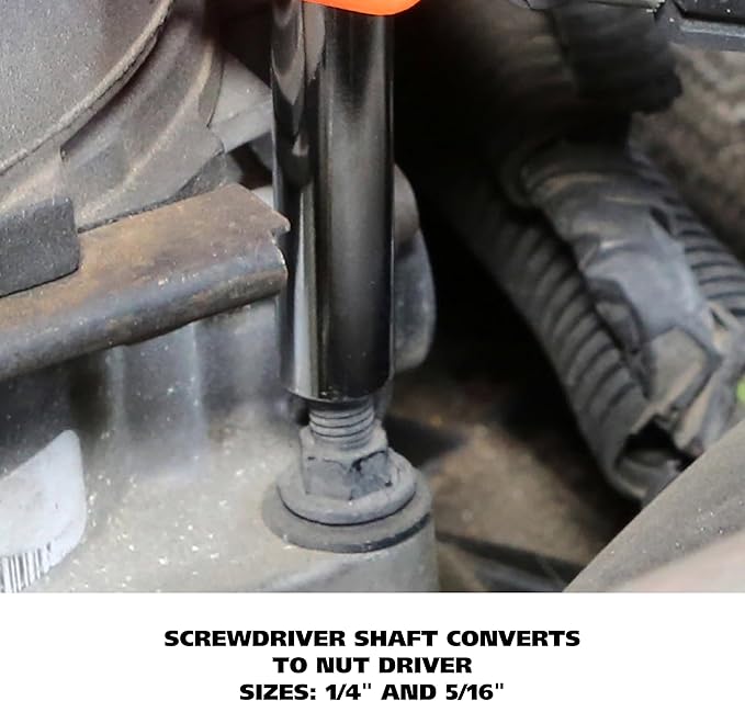 GreatNeck 11-in-1 Multi-Bit Screwdriver and Nut Driver (6-in1 Round Handle)