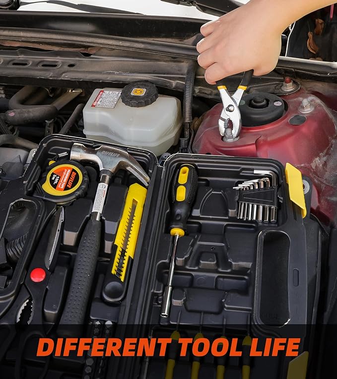 40-Piece Tool Set - General Household Hand Tool Kit with Plastic Toolbox Storage Case…