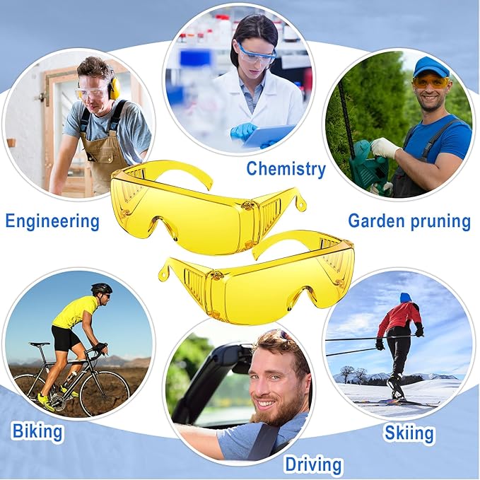 Kanayu Safety Glasses Bulk Protective Goggles Anti Fog Scratch Resistant Eyewear