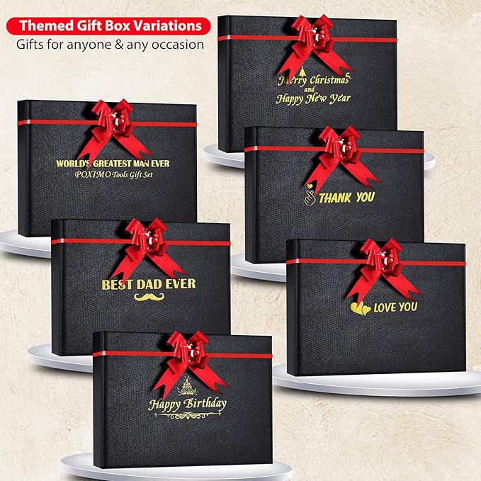 Multitools Gift Set “BEST DAD EVER”, Gifts for Father 14-in-1 Multi-tool Pliers & Pocket Knife Set with Keychain Tag, 3-Piece EDC Kit for Camping - Premium Gifting Box for Birthday, Father’s Day