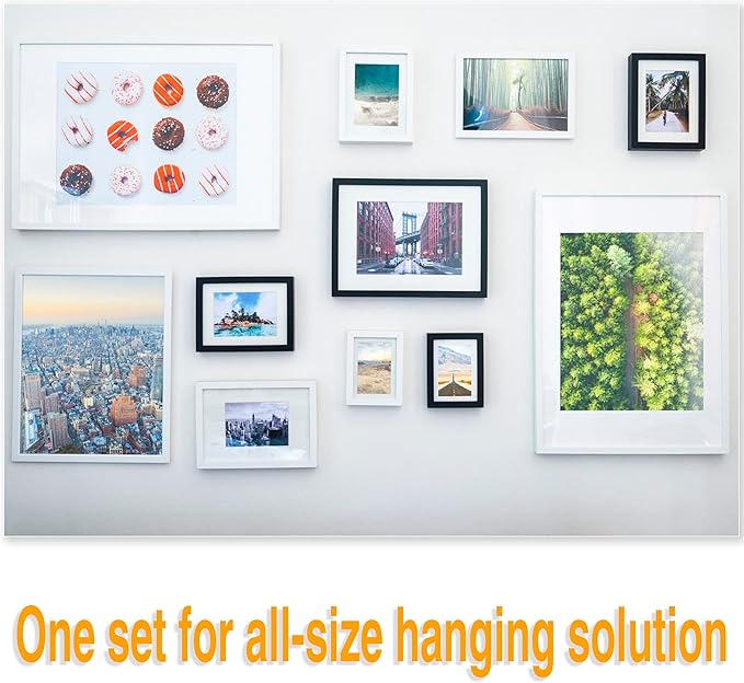 KURUI Black Nails for Hanging Wall Decor Tapestry Pictures Frame,700pc Picture Hangers for Bedroom Bathroom Office, 6 Sizes Small Finish Nails Assortment Kit,640 Frame Nails and 60 Finishing Nails