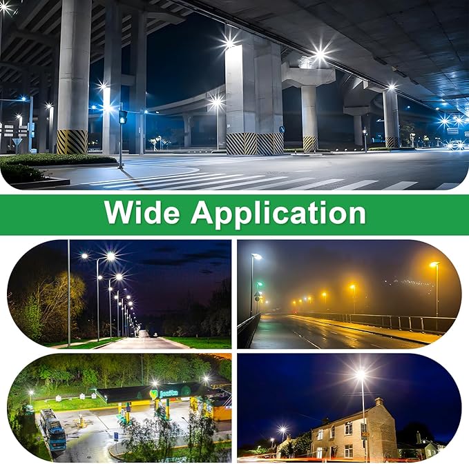 300W LED Parking Lot Light, 5000K 42000LM(140lm/w) LED Shoebox Area Light - Slip Fitter Mount, Dimmable Commercial Street Lighting, Surge Protection Built-in, AC100-277V UL DLC Listed