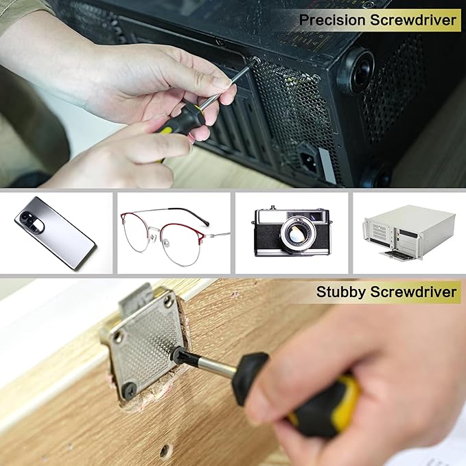 43pcs Magnetic Screwdriver Set, Including Slotted, Phillips, Hexagonal, Pozidriv, Magnetizer, Demagnetizer, Replaceable Screwdriver Bits and Sturdy Tool Case for DIY and Repair Work