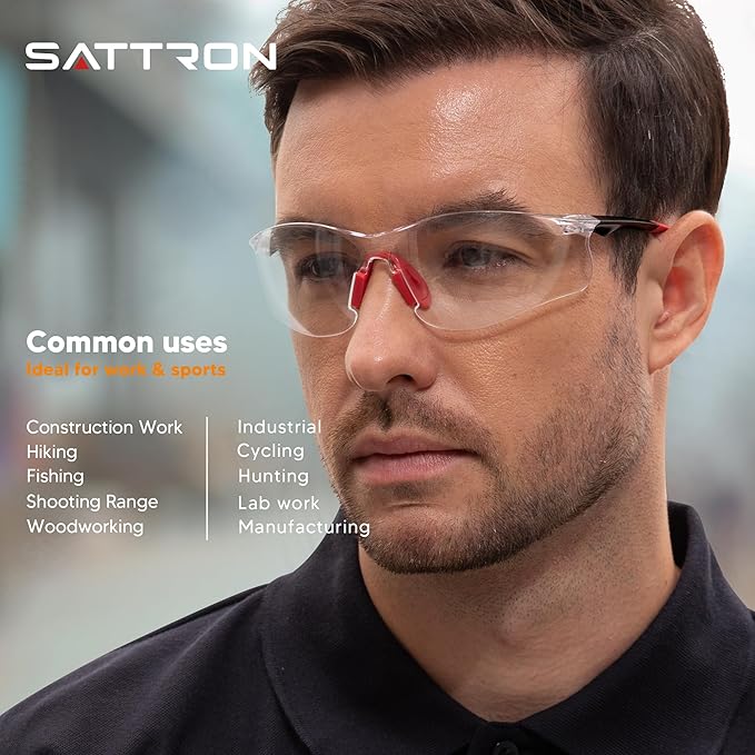 Clear Safety Glasses 24 Pack, Protective Eyewear UV Protection ANSI Z87.1, Safety Goggles Scratch & Impact Resistant, Eye Protection with Nose Pads for Men & Women Construction, Shooting, Lab Work