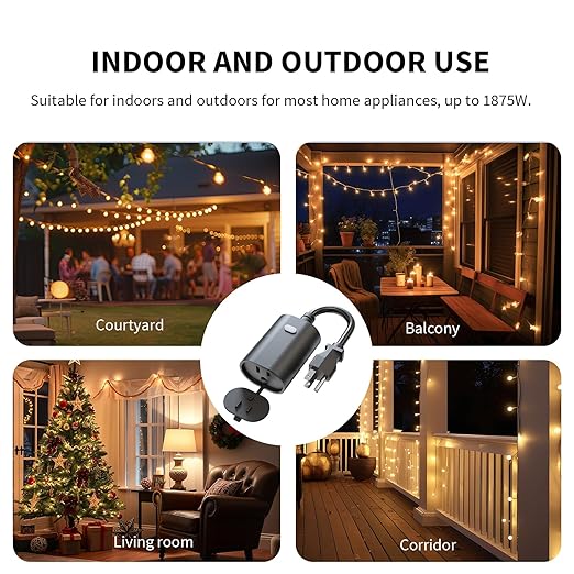 Minoston Zwave Smart Plug, Z-Wave Outdoor Plug with Energy Monitoring, Zwave Outlet Built-in Repeater Range Extender, Z-Wave Hub Required, Compatible with Alexa and Google Assistant (MP22ZP)