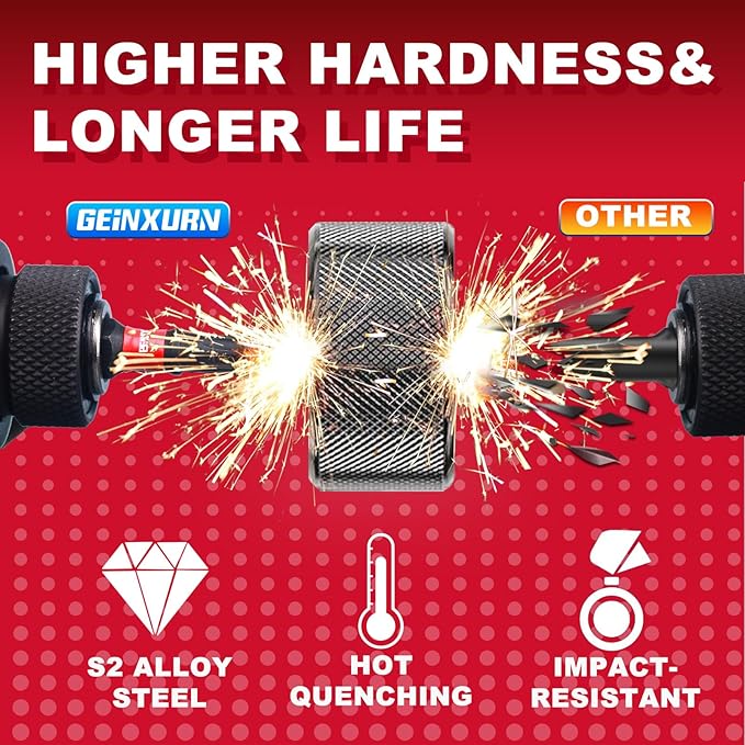 10Pieces 2 In. T40 Impact Tough Magnetic Screwdriver Bit Set, #40 Torx Head Power Bits, S2 Alloy Steel Star Bits with Storage M-Box