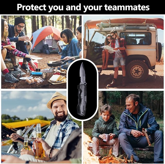 Multitool Pocket Knife for Men, Tactical Folding Multi Tool, Multipurpose Utility Plier Set, Camping, Survival, Hiking Gear, Screwdriver Kit, Mens Gifts Idea