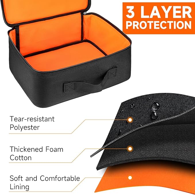 Air Compressor Bag Compatible with DEWALT DCC020IB 20V Max Tire Inflator/DCC18N-18V,Portable Cordless Tools Storage Carrying Case with Pocket for Battery Pack and Charging Kit(Bag Only)