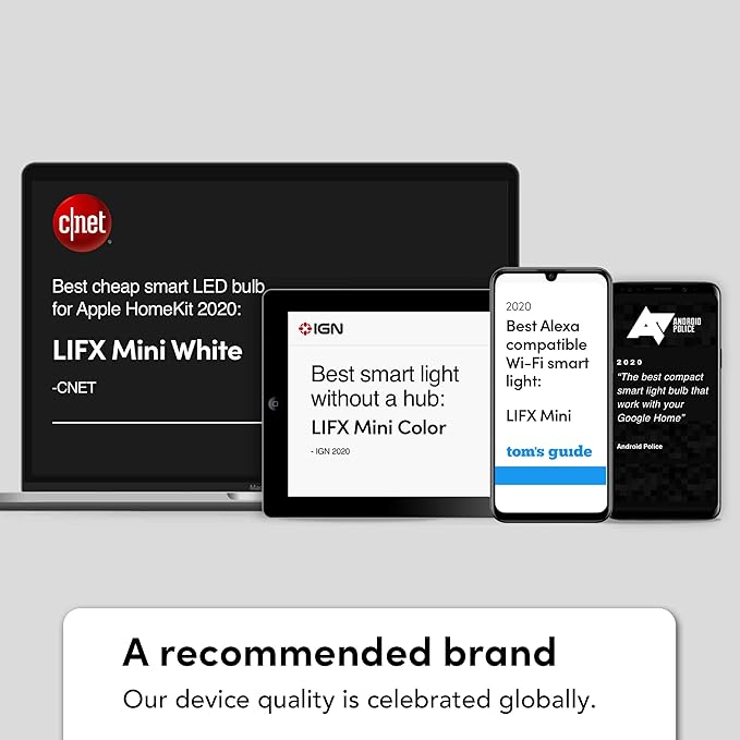 LIFX Color A19 800 lumens, Billions of Colors and Whites, Wi-Fi Smart LED Light Bulb, No Bridge Required, Works with Alexa, Hey Google, HomeKit and Siri (2-Pack)