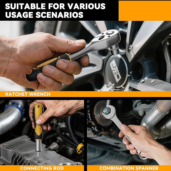 Home Tool Kit 199 Piece Basic Household Auto Repair Tool Set Car Toolbox General Hand Tool Kit for Home Men Women DIY with Plastic Toolbox Storage Case Pliers Wrench Combination