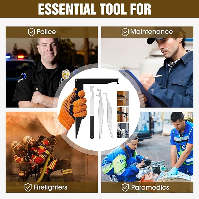 Firefighting Tool Multi-Purpose Kit - Made of High Quality Spring Steel for Firefighters, Emergency Responders (4)